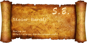 Steier Bardó névjegykártya